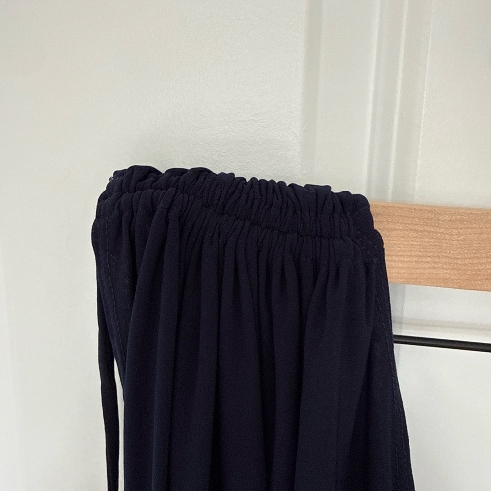 NWT Kiyonna Plus Size Navy Blue Short Dress Sz 4X Ruched Shoulders V-Neckline - Picture 8 of 13